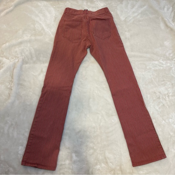 The Limited Vintage Pinstripe Red Straight Leg Jeans Size 0 - Picture 2 of 11